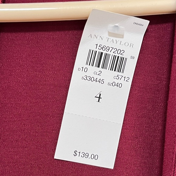 Ann Taylor Ponte Cap Sleeve Flounce Dress - Picture 5 of 6